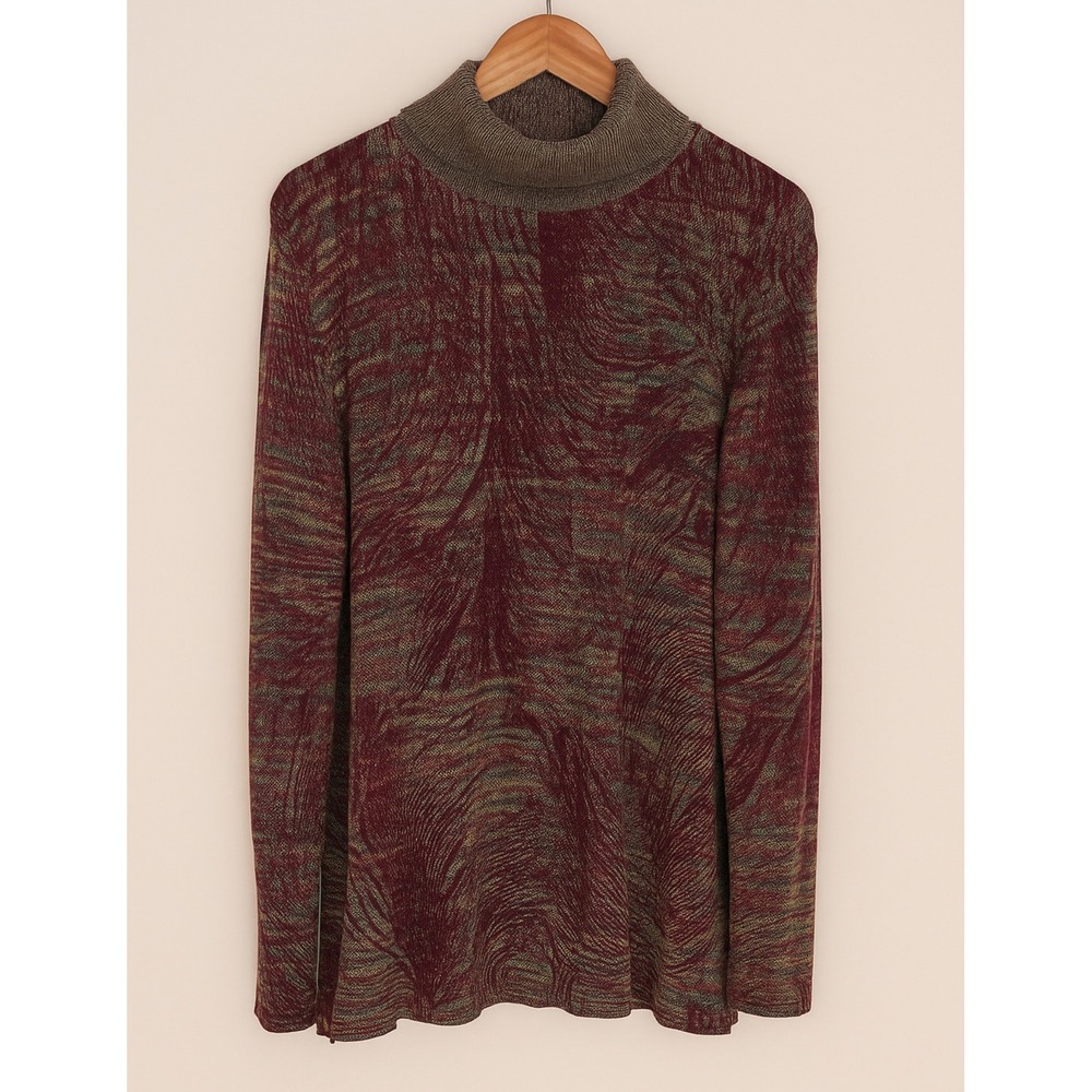Soft Surroundings sz XL Womens Turtleneck Pulover Sweater Tunic Earthy Cozy Fall
